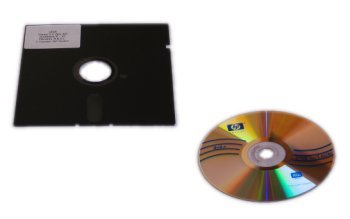 toen: floppy, nu: DVD
